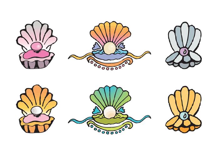 Free Pearl Shell Vector Series Free Pearl Shell Vector Series