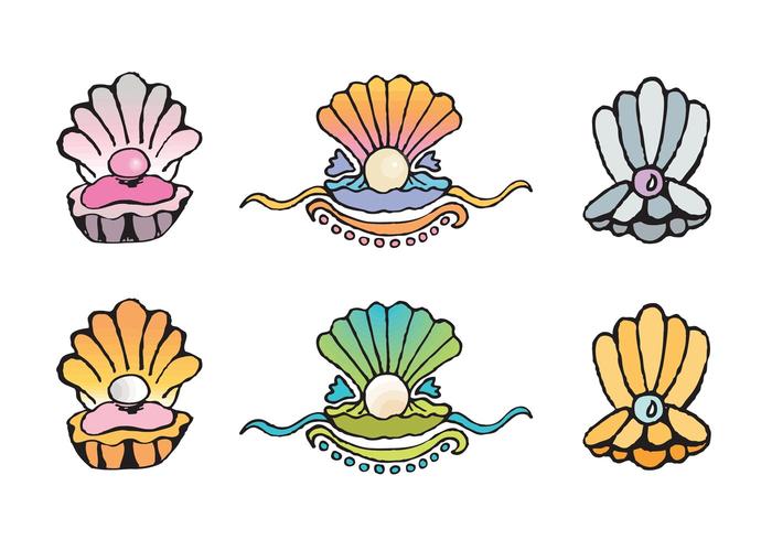 Free Pearl Shell Vector Series