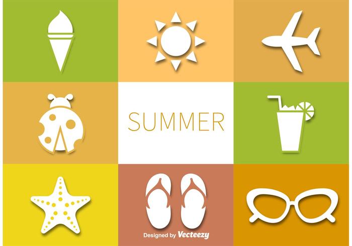 Summer Vector Pictograms Set Summer Vector Pictograms Set