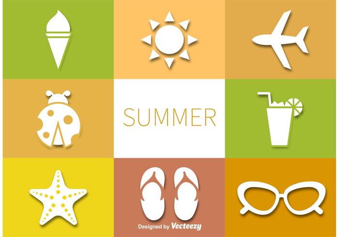 Summer Vector Pictograms Set