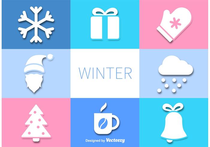 Vector Iconos De Invierno