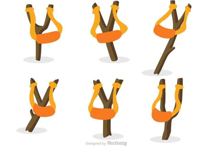 Wooden Slingshot Vectors Wooden Slingshot Vectors