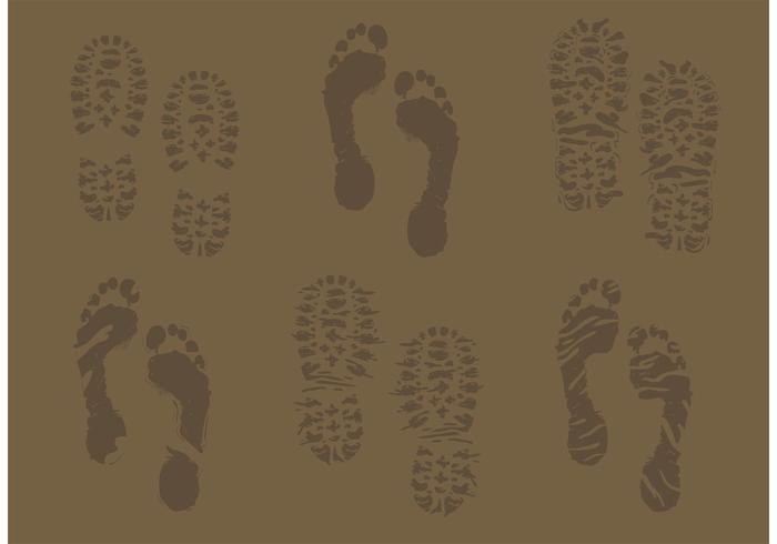 Muddy Footprints Vectors Muddy Footprints Vectors