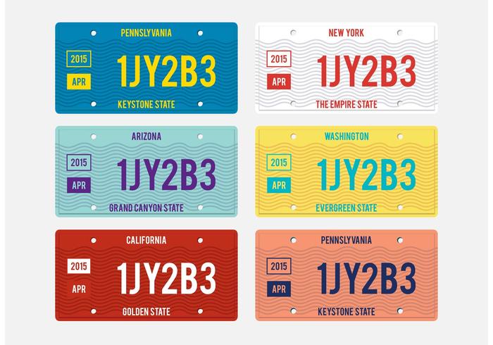 License Plate Vector Pack License Plate Vector Pack
