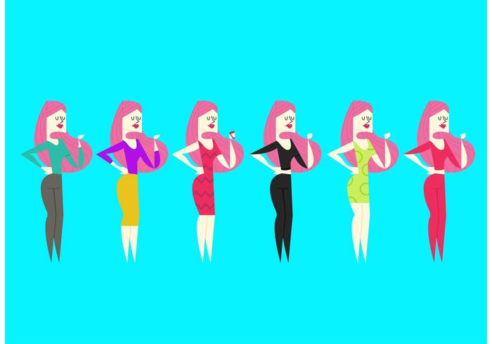 Retro Barbie Doll Vectors Retro Barbie Doll Vectors