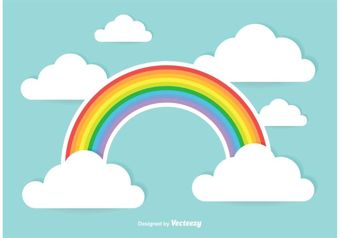 Ilustración linda del arco iris vector