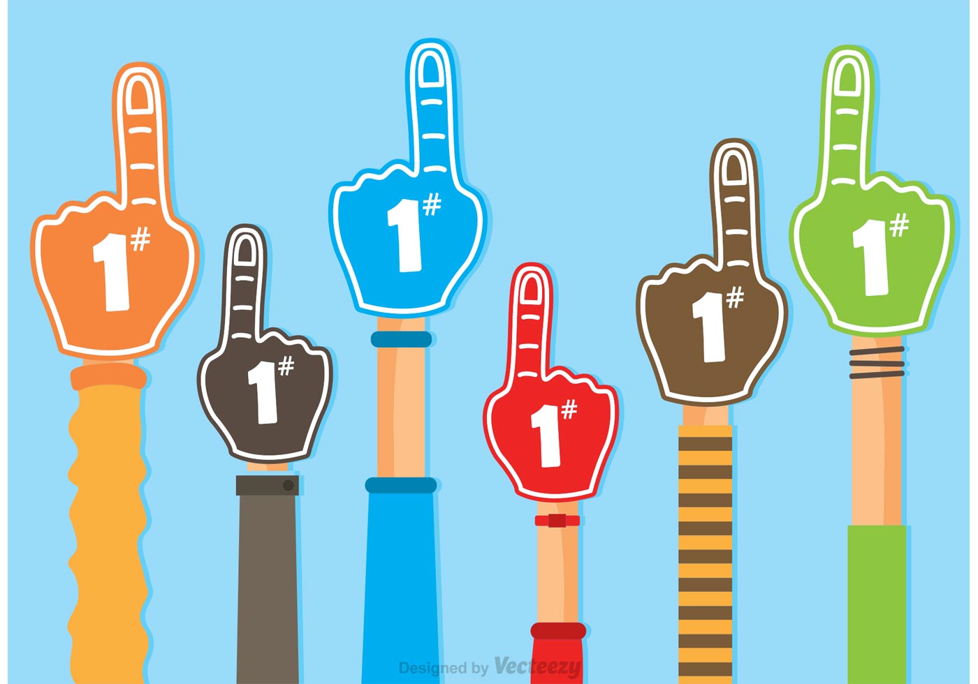 #1 Foam Finger Vectors 89644 Vector Art at Vecteezy
