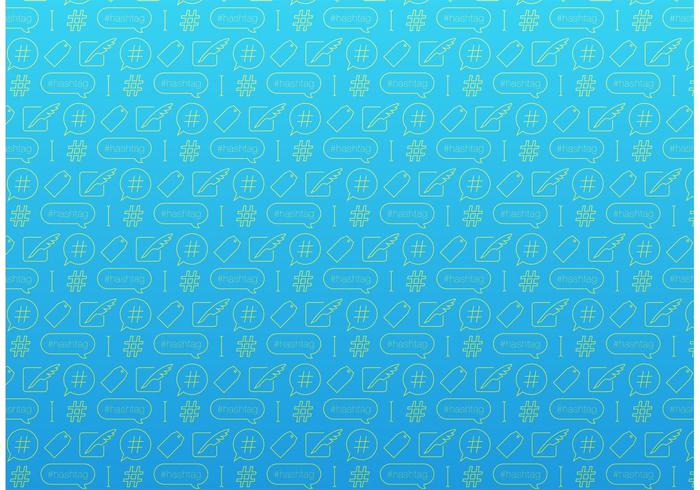 Hashtag Pattern Free Vector