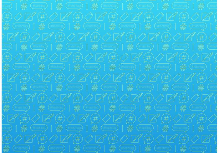 Hashtag Pattern Free Vector