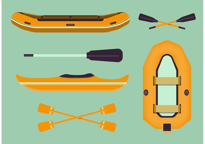 River Rafting Vector Set River Rafting Vector Set