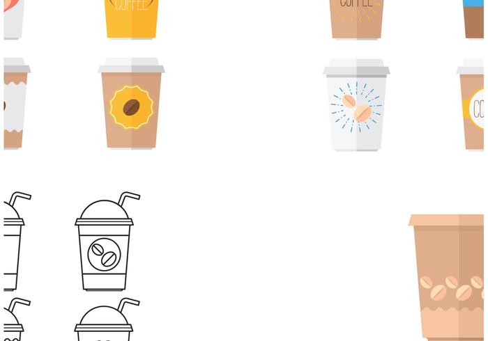 Plastic Coffee Cup Vectors