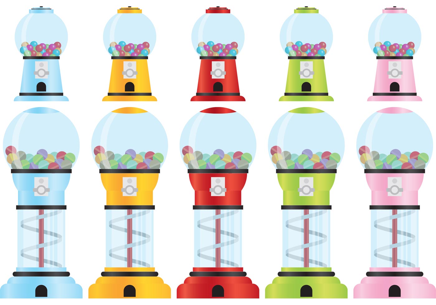 Retro Bubblegum Machine Vectors - Download Free Vector Art, Stock