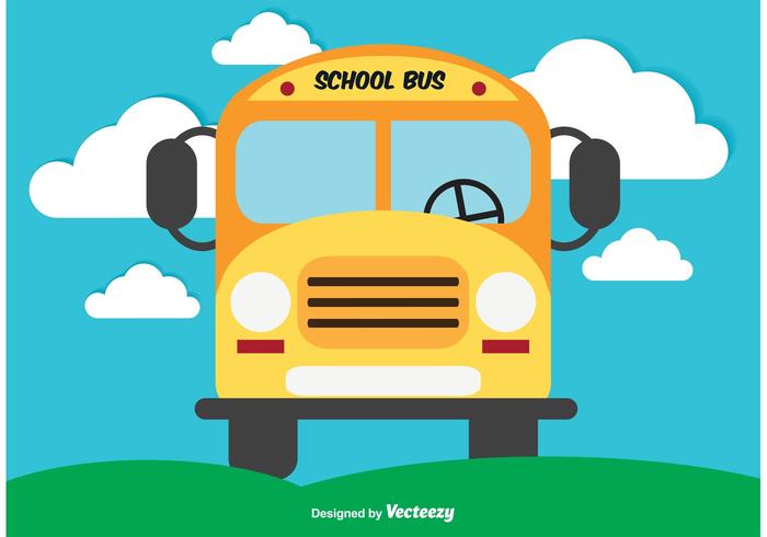 Cute School Bus Vector Illustration