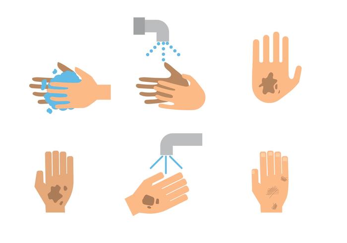 Vector Dirty Hand Icons