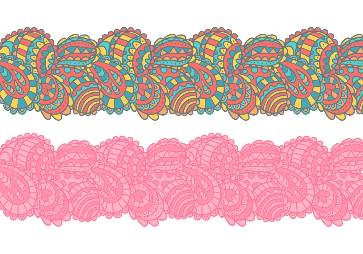 Free Paisley Border Vectors - Download Free Vector Art, Stock Graphics