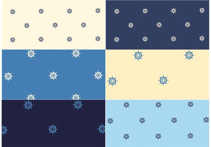 Free Vector Nautical Pattern Set Free Vector Nautical Pattern Set