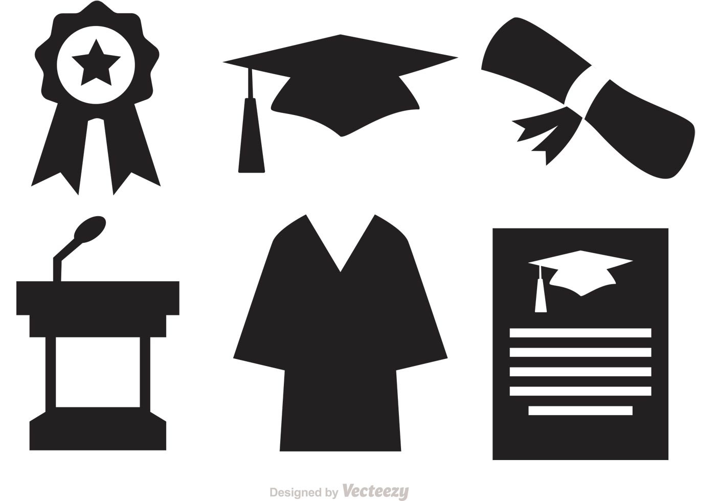 Download Silhouette Graduation Vector Icons 89758 - Download Free Vectors, Clipart Graphics & Vector Art