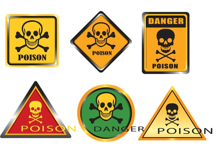 Poison Sign Vectors Poison Sign Vectors