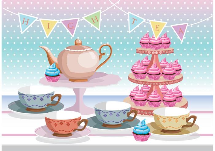High Tea Vector Background 89767 Vector Art at Vecteezy