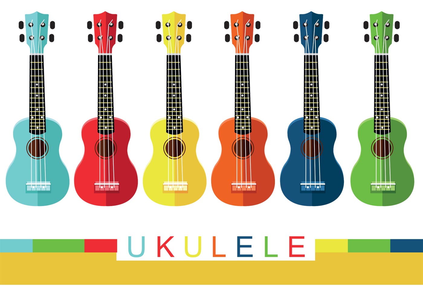 Colorful Ukulele Vectors 89774 Vector Art at Vecteezy