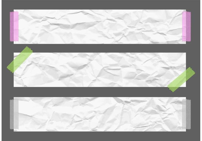 Free Vector Crumpled Paper Banners