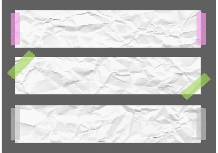 Vector libre de papel arrugado Banners