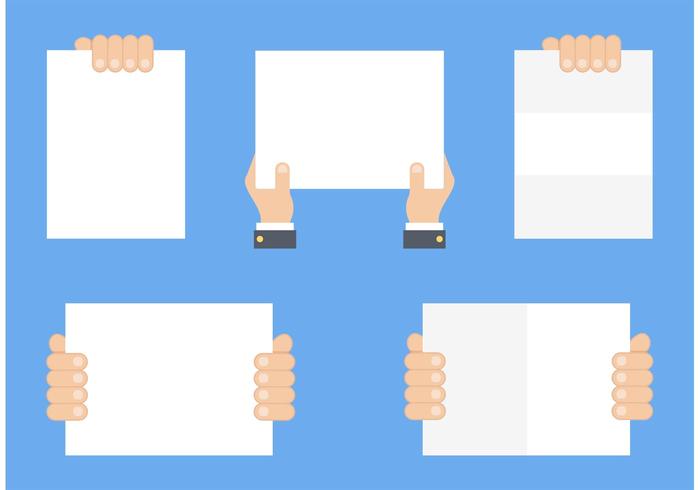 Hand Holding Blank Paper Vector 89795 Vector Art at Vecteezy