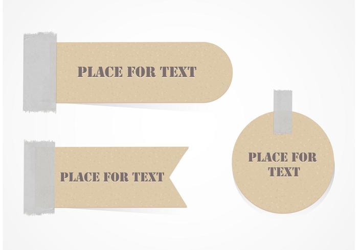 Free Cardboard Labels Attached With Duct Tape Vector