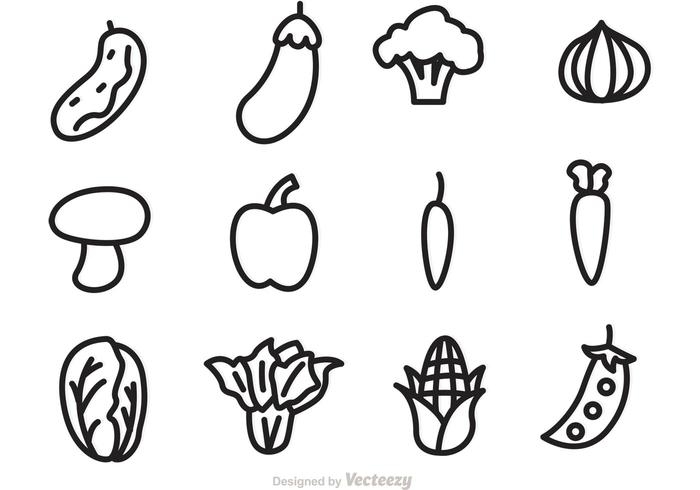 Vegetales Vector Iconos