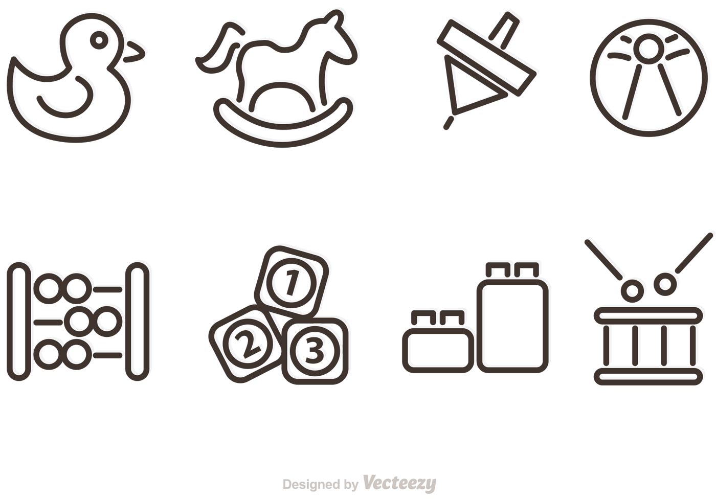 Download Outlined Baby Toy Vector Icons 89838 Vector Art at Vecteezy