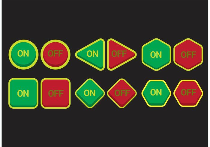 On Off Button Vector Pack 