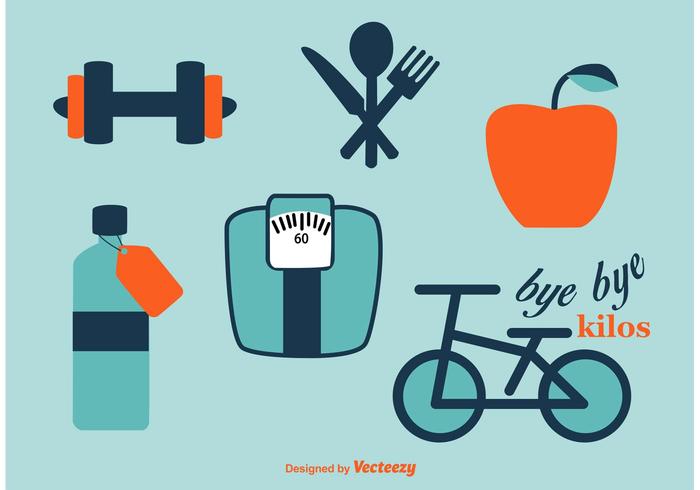 Sport and Diet Vector Icons