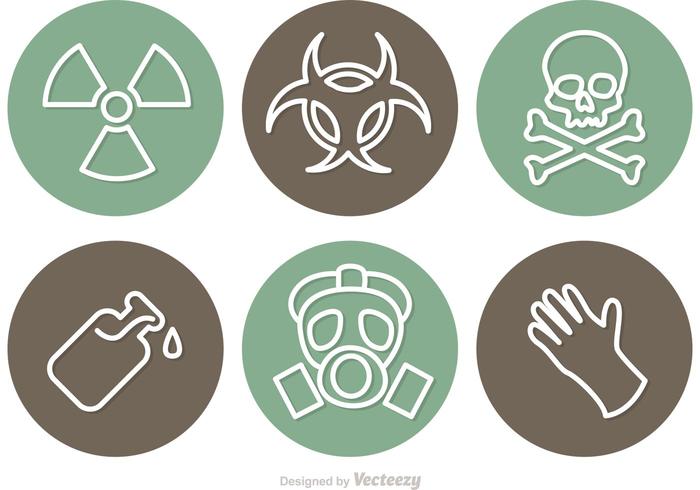 Circular Danger Vector Icons