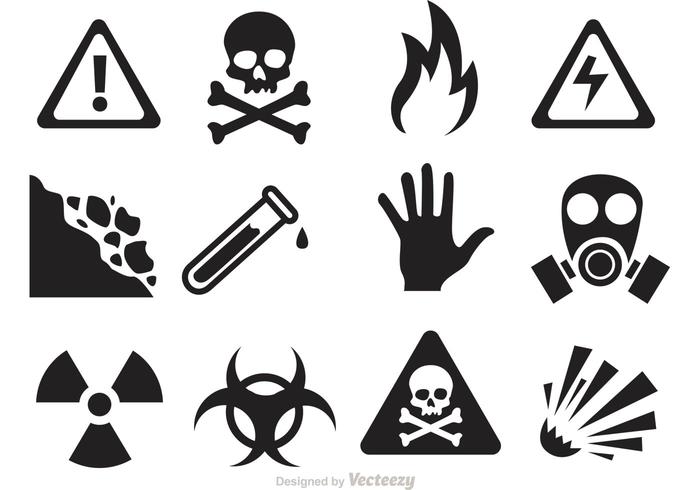 Danger And Warning Icon Vectors 