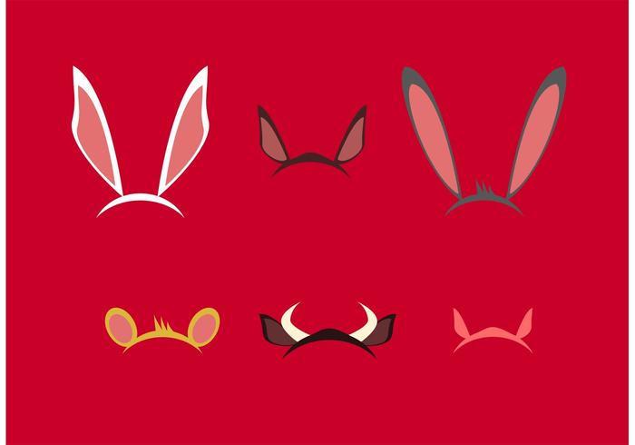Little Animal Ear Vectors Little Animal Ear Vectors