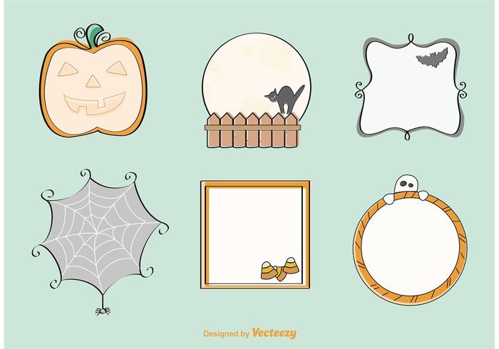 Decorative Hand Drawn Halloween Vectors Decorative Hand Drawn Halloween Vectors