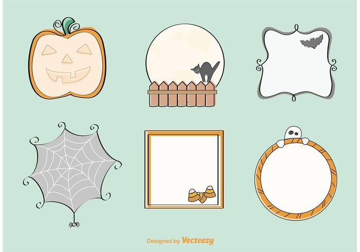 Decorativo dibujado a mano vectores de Halloween