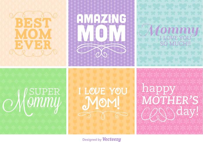 Mother's Day Type Backgrounds vector
