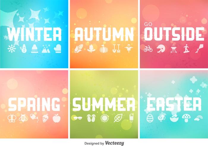 Vector Seasonal Backgrounds Collection