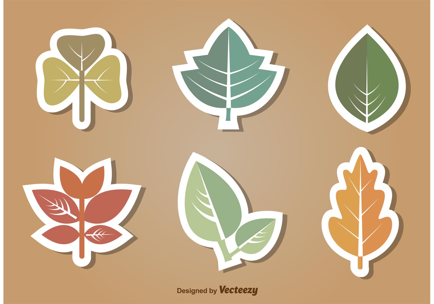 Download Flat Leaves Vector Icon Set - Download Free Vectors ...
