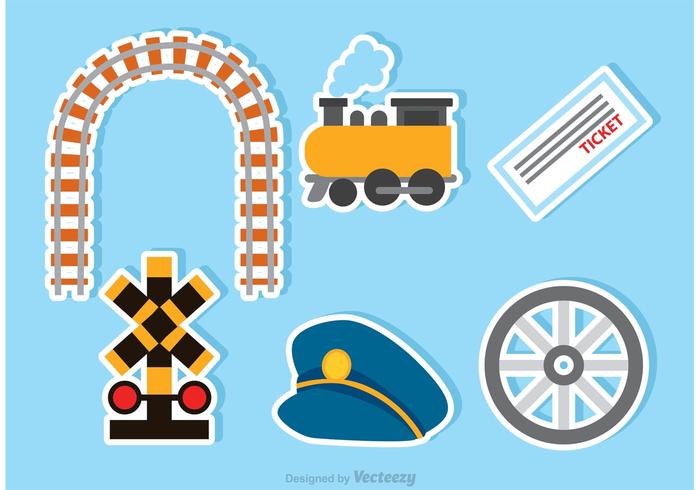 Iconos del tren del vector