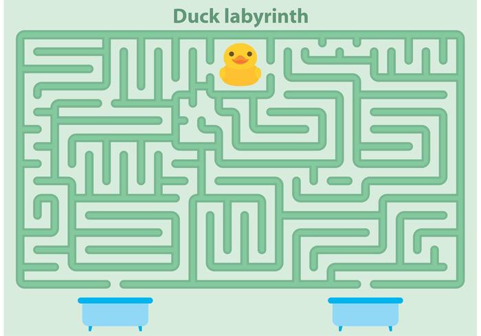 Rubber Duck Maze Vector Rubber Duck Maze Vector