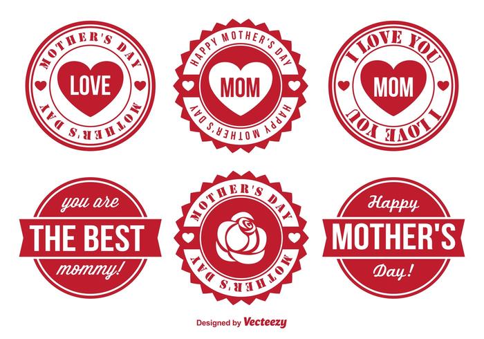 Mother's Day Vector Badge Set Mother's Day Vector Badge Set