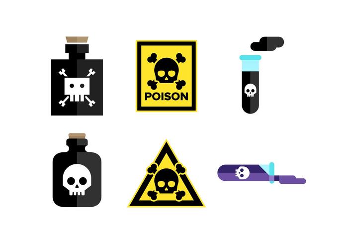 Poison Vector Icons Set Poison Vector Icons Set