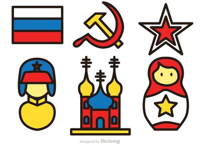 Colorful Russian Vector Icons