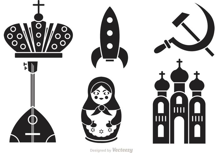 Iconos Vector De Cultura De Rusia