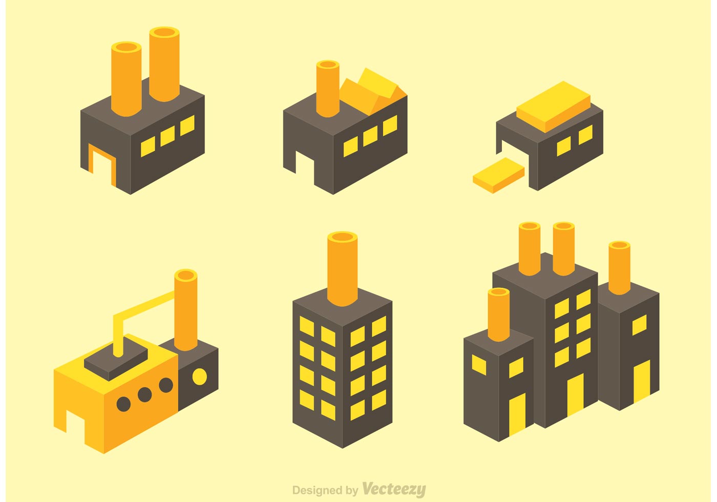 Download Isometric Factory Vector Icons - Download Free Vector Art, Stock Graphics & Images