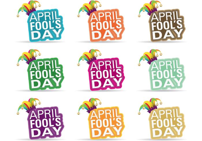 April Fools Badge Vectors 