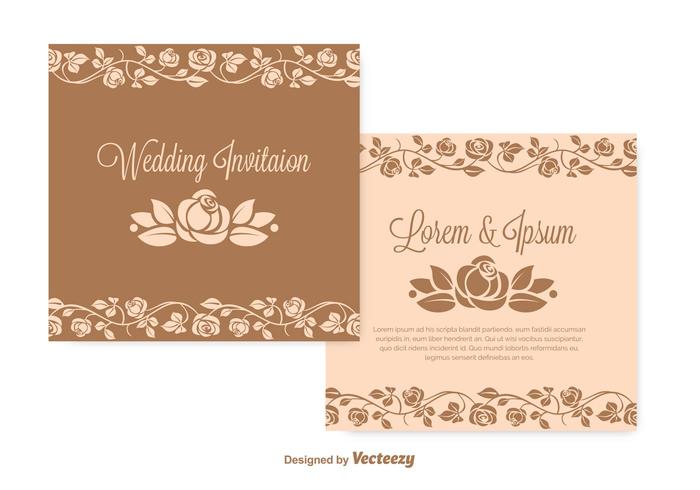 Wedding Invitation Vector Set