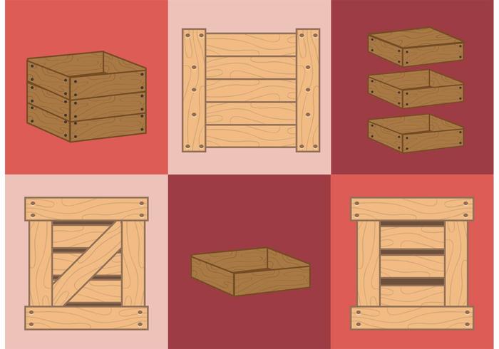 Wooden Crate Vectors Wooden Crate Vectors